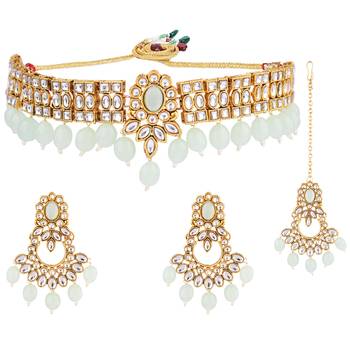 Green cubic zirconia necklace-sets 1