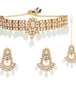 Green cubic zirconia necklace-sets