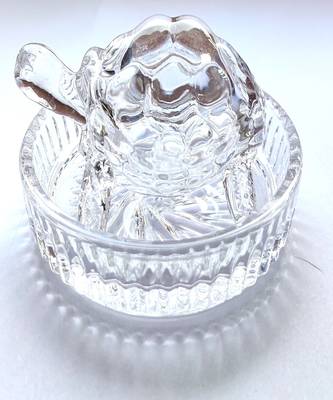 Crystal Wish Fulfilment Tortoise/ Kachua Yantra Plate for Feng Shui Vastu and Good Luck Icchapurti (9.5 cm) 1