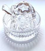 Crystal Wish Fulfilment Tortoise/ Kachua Yantra Plate for Feng Shui Vastu and Good Luck Icchapurti (9.5 cm)