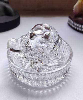 Crystal Wish Fulfilment Tortoise/ Kachua Yantra Plate for Feng Shui Vastu and Good Luck Icchapurti (9.5 cm) 3