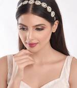 Gold pearl maang-tikka