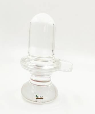 Crystal Shivling Shiva Lingam with Crystal Nandi for Pooja (300) 3