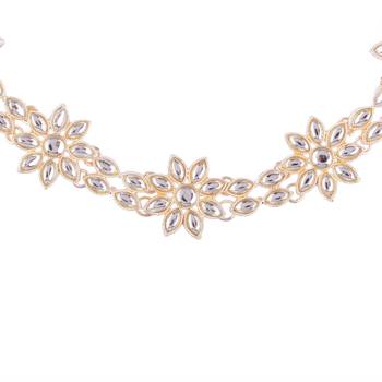 Gold cubic zirconia maang-tikka 3