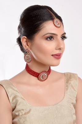 Red cubic zirconia necklace-sets 3