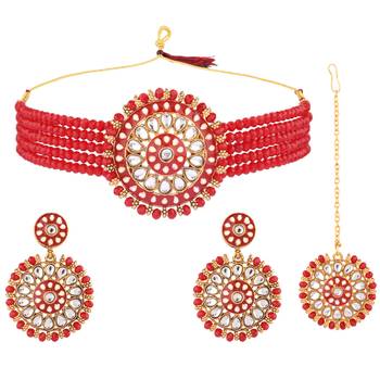 Red cubic zirconia necklace-sets 5