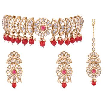 Red pearl necklace-sets 5