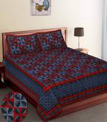 Jaipuri printed Double Bed Bedsheet with 2 Pillow covers