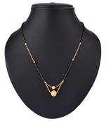 Yellow cubic zirconia mangalsutra