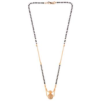 Yellow cubic zirconia mangalsutra 3