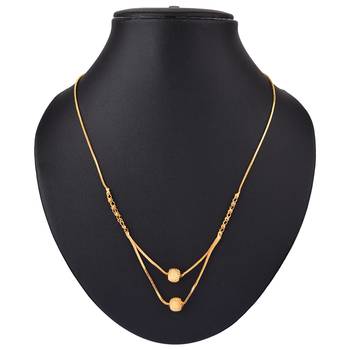 Yellow cubic zirconia mangalsutra 1
