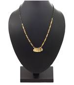 Yellow cubic zirconia mangalsutra