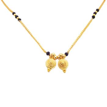 Yellow cubic zirconia mangalsutra 3