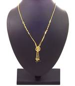 Yellow cubic zirconia mangalsutra