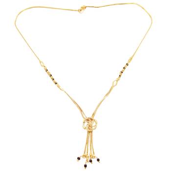 Yellow cubic zirconia mangalsutra 2