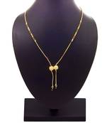 Yellow cubic zirconia mangalsutra