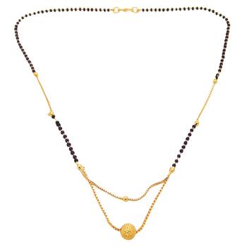 Yellow cubic zirconia mangalsutra 2