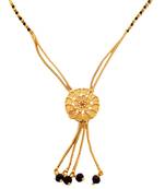 Yellow cubic zirconia mangalsutra
