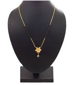 Yellow cubic zirconia mangalsutra