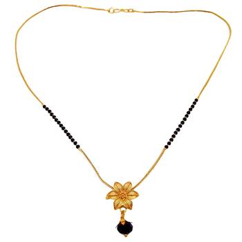 Yellow cubic zirconia mangalsutra 2