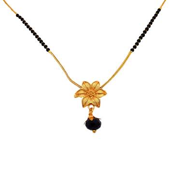 Yellow cubic zirconia mangalsutra 3