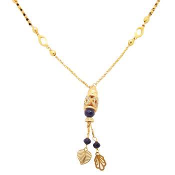 Yellow cubic zirconia mangalsutra 3