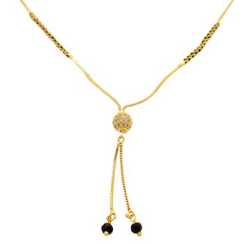 Yellow cubic zirconia mangalsutra 3