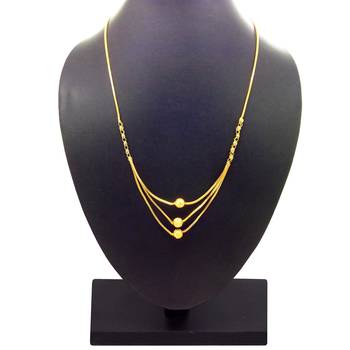 Yellow cubic zirconia mangalsutra 1