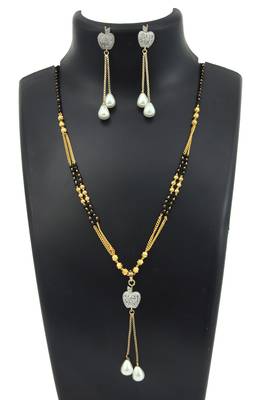 Yellow cubic zirconia mangalsutra 1