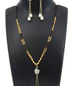 Yellow cubic zirconia mangalsutra