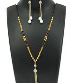 Yellow cubic zirconia mangalsutra