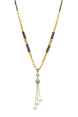Yellow cubic zirconia mangalsutra 2