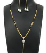 Yellow cubic zirconia mangalsutra