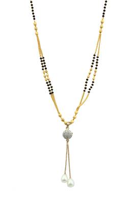 Yellow cubic zirconia mangalsutra 2