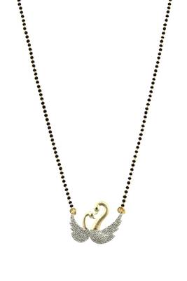 Yellow cubic zirconia mangalsutra 2