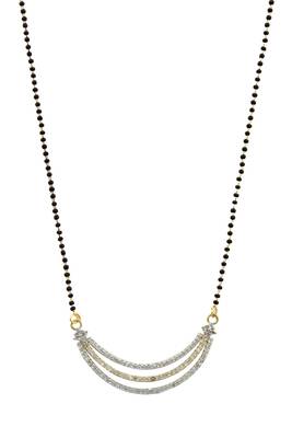 Yellow cubic zirconia mangalsutra 2