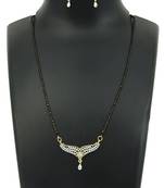 Yellow cubic zirconia mangalsutra