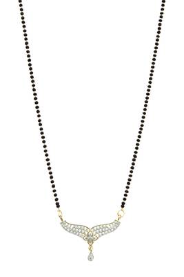 Yellow cubic zirconia mangalsutra 2