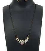 Yellow cubic zirconia mangalsutra