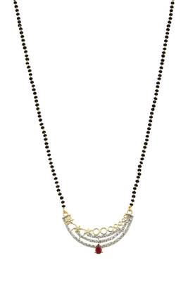 Yellow cubic zirconia mangalsutra 2