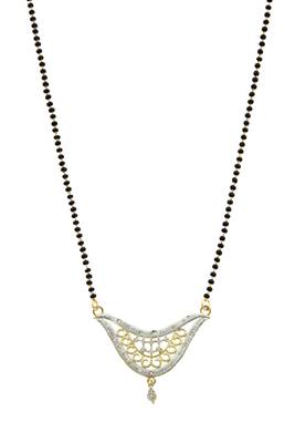 Yellow cubic zirconia mangalsutra 2