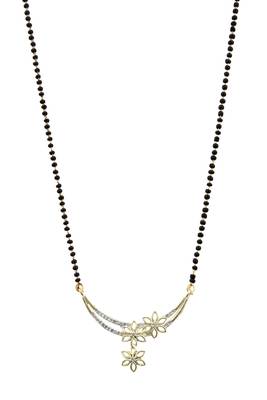 Yellow cubic zirconia mangalsutra 2
