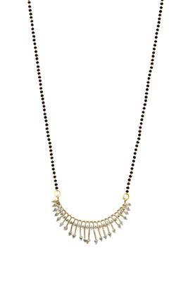 Yellow cubic zirconia mangalsutra 1