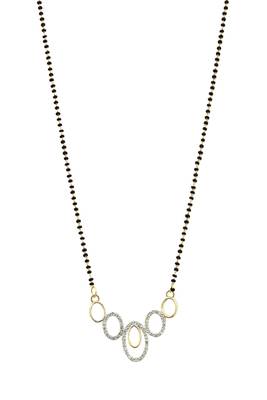 Yellow cubic zirconia mangalsutra 2