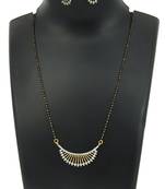 Yellow cubic zirconia mangalsutra