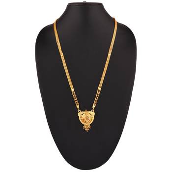 Yellow cubic zirconia mangalsutra 1