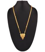 Yellow cubic zirconia mangalsutra