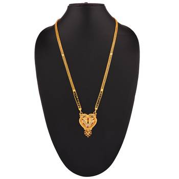 Yellow cubic zirconia mangalsutra 1