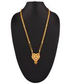 Yellow cubic zirconia mangalsutra