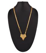 Yellow cubic zirconia mangalsutra